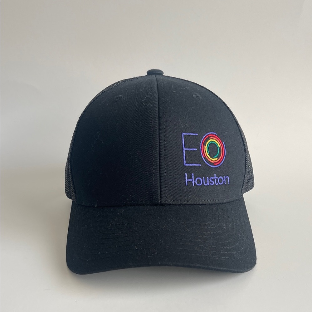 Black Cap with EO Houston Colorful Logo